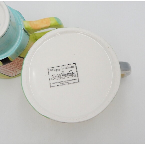 Peggy Turchette Santa Barbara Golf-Tea Stackable Tea For One Pot Teacup Mug - Picture 8 of 10